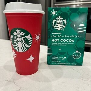 Starbucks Red Tumbler with Cocoa Set